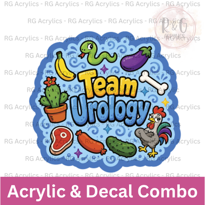 Team Urology | Acrylic Blank & Vinyl Decal COMBO