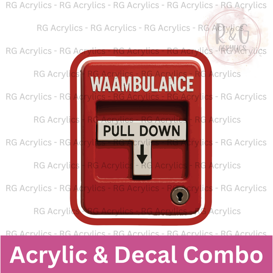 Waambulance | Acrylic Blank & Vinyl Decal COMBO