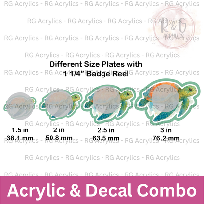 Watercolor Sea Turtle - Sizing Options