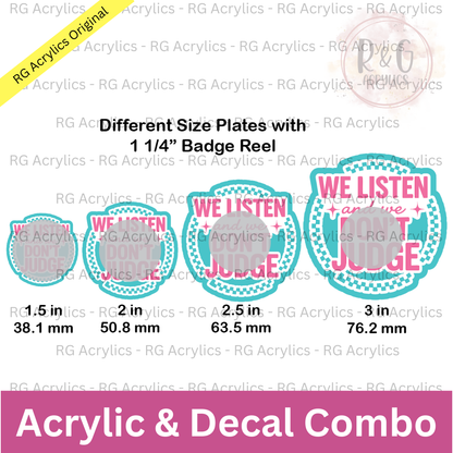 We Listen and We Don't Judge - Sizing Options
