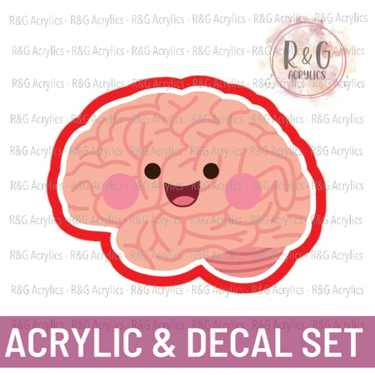 Cute Brain - Acrylic & Decal COMBO