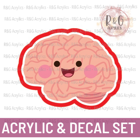 Cute Brain | Acrylic Blank & Vinyl Decal COMBO