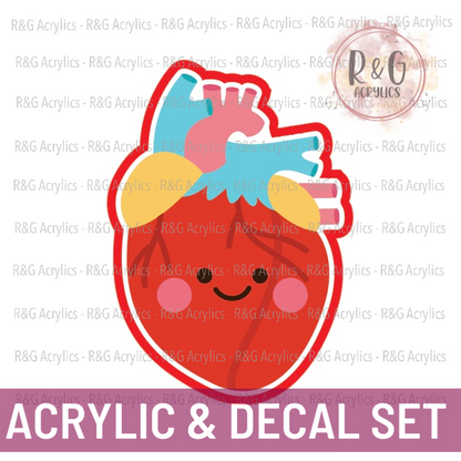 Cute Heart - Acrylic & Decal COMBO