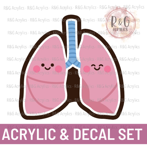 Cute Lungs | Acrylic Blank & Vinyl Decal COMBO