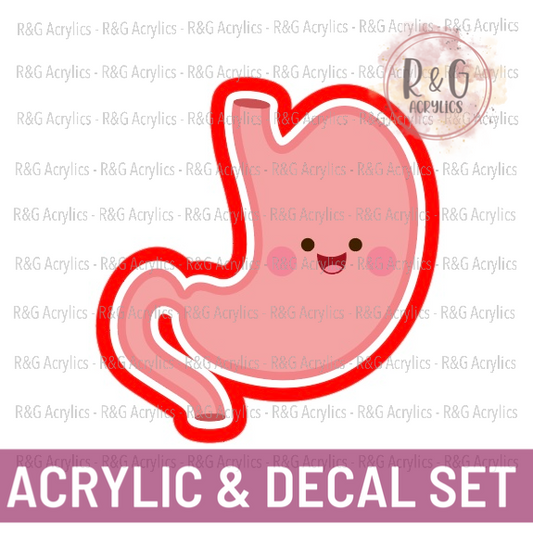 Cute Stomach - Acrylic & Decal COMBO