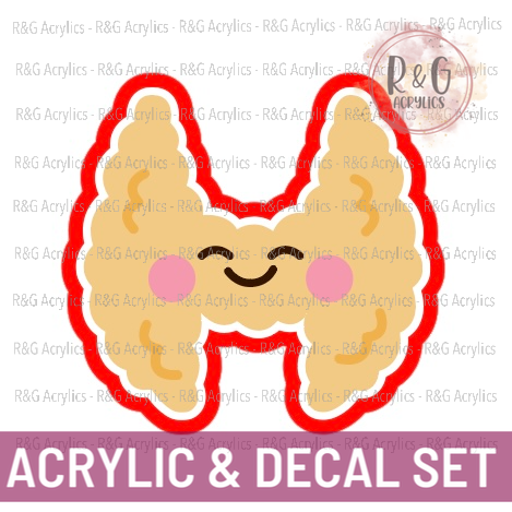 Cute Thyroid - Acrylic & Decal COMBO