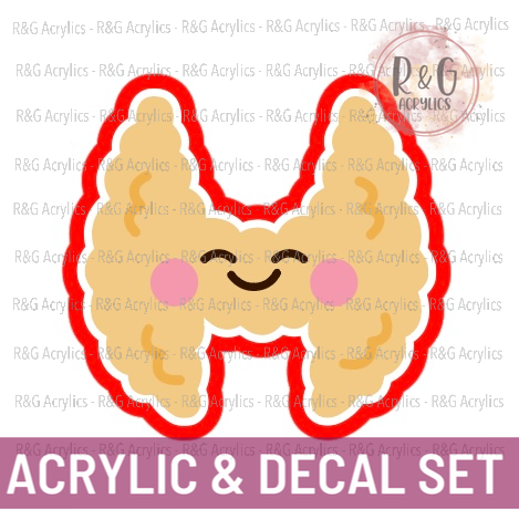 Cute Thyroid | Acrylic Blank & Vinyl Decal COMBO
