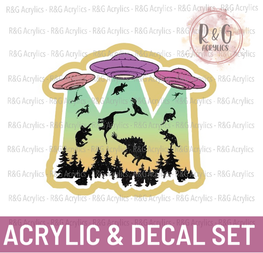 Dino Abduction - Acrylic & Decal COMBO