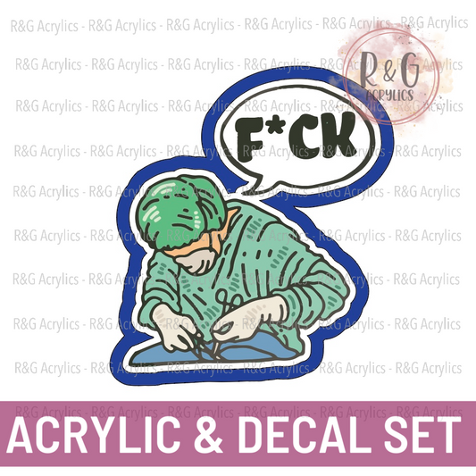 F*CK | Acrylic Blank & Vinyl Decal COMBO