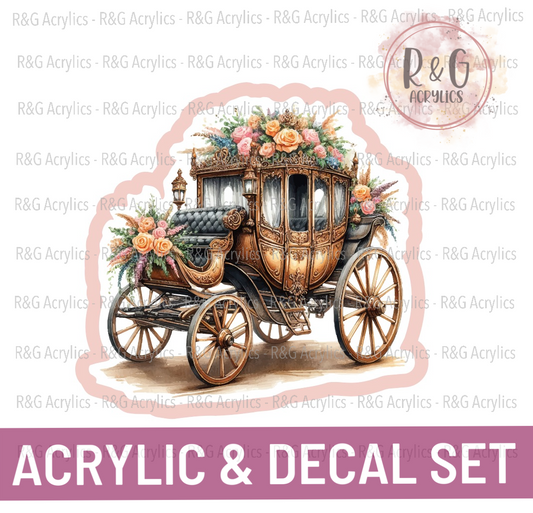 Floral Carriage - Acrylic & Decal COMBO