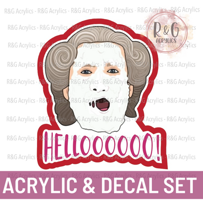 Helloooo - Acrylic & Decal COMBO