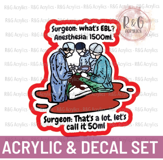 Let's Call It 50ml | Acrylic Blank & Vinyl Decal COMBO