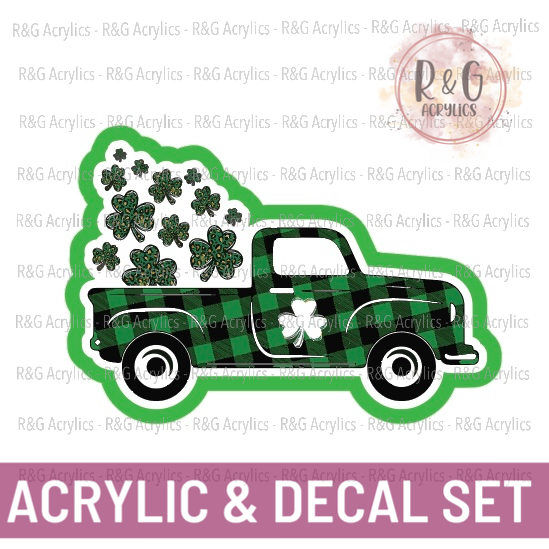 St. Patrick's Day Truck - Acrylic & Decal COMBO