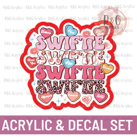 Swiftie Hearts - Acrylic & Decal COMBO