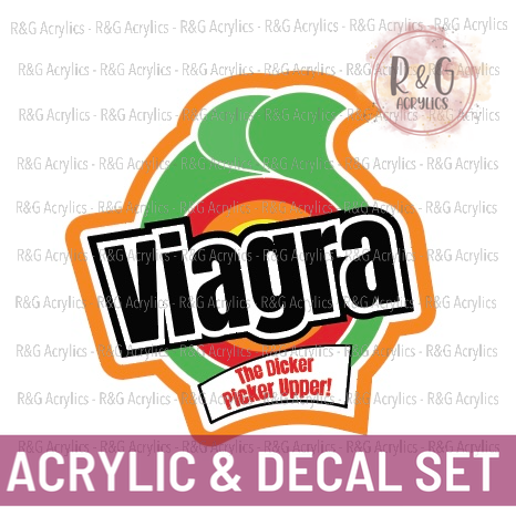 Viagra | Acrylic Blank & Vinyl Decal COMBO