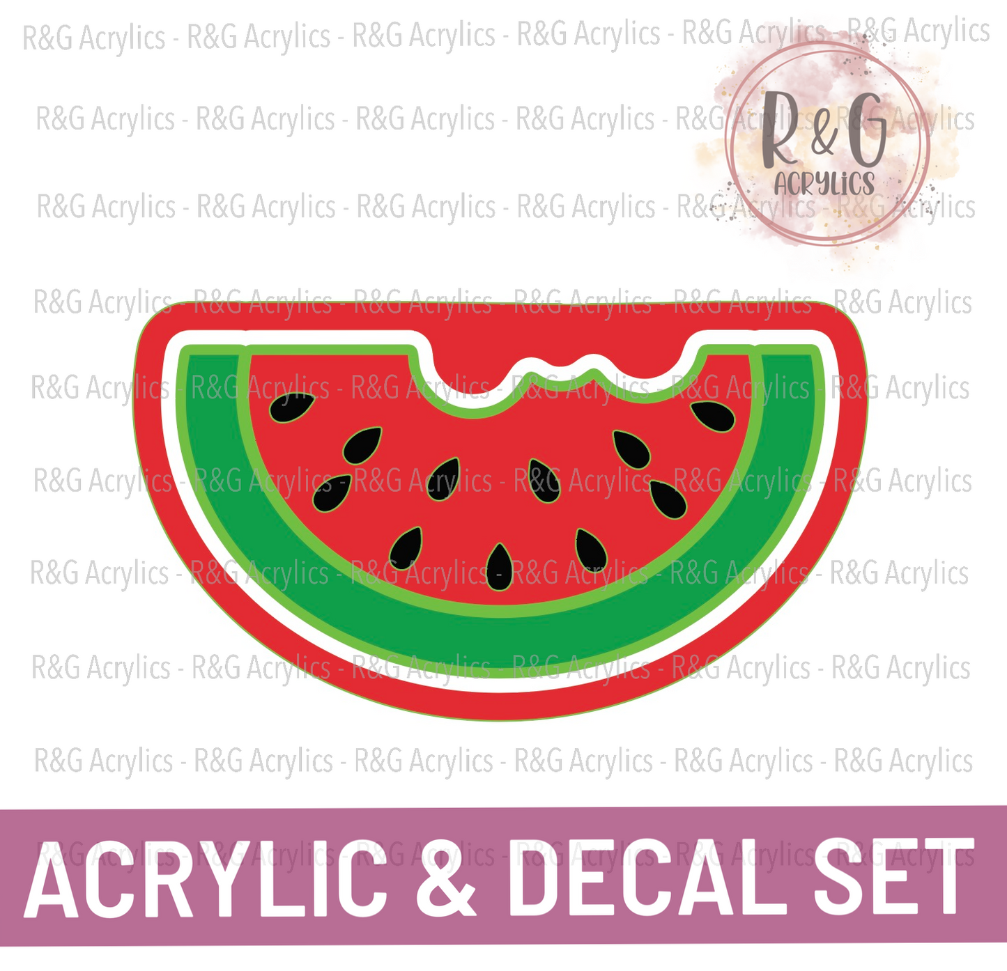 Watermelon - Acrylic & Decal COMBO